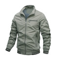 wholesale custom men plain autumn spring 100% cotton casual Outdoor blank sport coat thin jacket with zipper